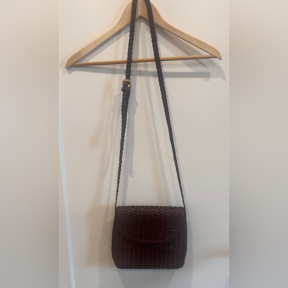 CEN- Woven Crossbody Bag in Brown - Picture 3 of 6